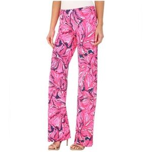 Lilly Pulitzer Georgia May ‘Bright Flirty Navy’ Pallazzo Pants- extra small
